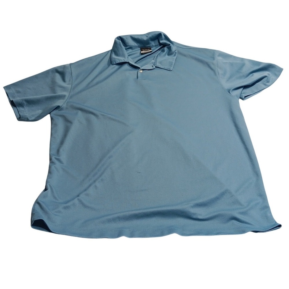 Nike Golf XXL Polo Shirt Blue Dri-Fit Short Sleeve Athletic Golfing Mens